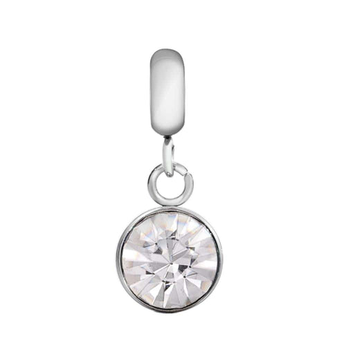 Children's 'April Birthstone' Diamond Coloured Crystal Drop Charm