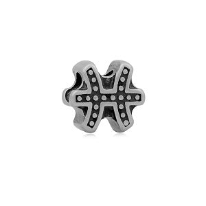 Stainless Steel Pisces Symbol Charm