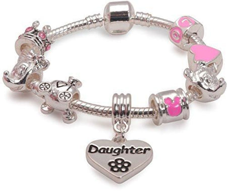 Children's Daughter 'Tutti Frutti' Silver Plated Charm Bead Bracelet