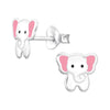 Children's Sterling Silver Elephant Stud Earrings