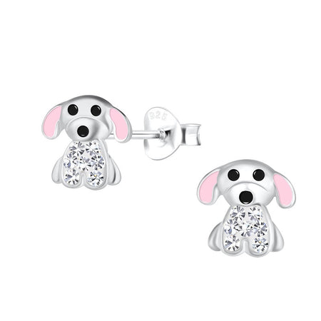 Children's Sterling Silver Bulldog Stud Earrings