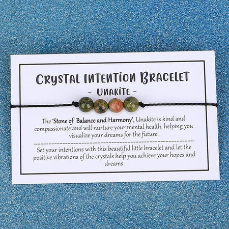Adjustable 'Mookaite - Stone of New Here and Now' Crystal Intention Wish / Friendship Bracelet