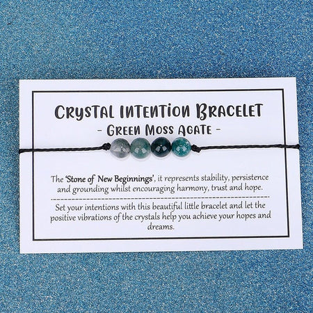 Adjustable 'Unakite - Stone of Balance and Harmony' Crystal Intention Wish / Friendship Bracelet