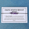 Adjustable 'Amethyst - Stone of Tranquillity' Crystal Intention Wish / Friendship Bracelet