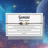 Adjustable 'Gemini' Gemstone Zodiac Wish Bracelet / Friendship Bracelet