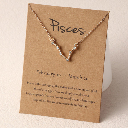 Children's Zodiac Sign Pendant Necklace  Pisces (February 19-March 20)