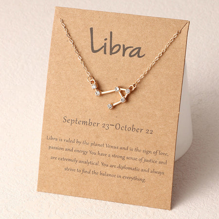 Children's Zodiac Sign Pendant Necklace  Libra (September 23-October 22)