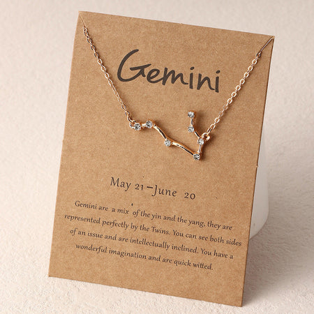 Children's Zodiac Sign Pendant Necklace  Gemini (May 21-June 20)
