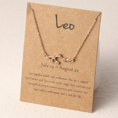 Children's Zodiac Sign Pendant Necklace  Leo (July 23-August 22)