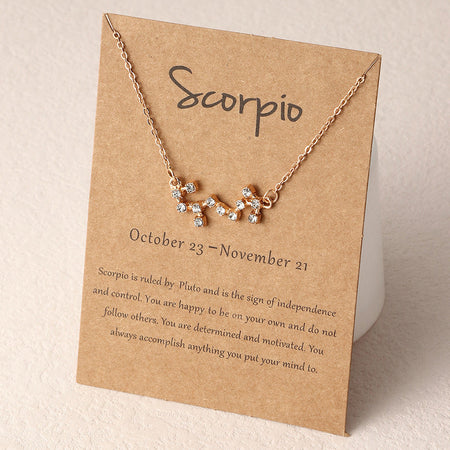 Pisces Zodiac Constellation Pendant Necklace 19th February - 20th March