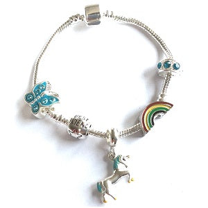 Children's Adjustable 'Blue Fish' Wish Bracelet / Friendship Bracelet -Beige