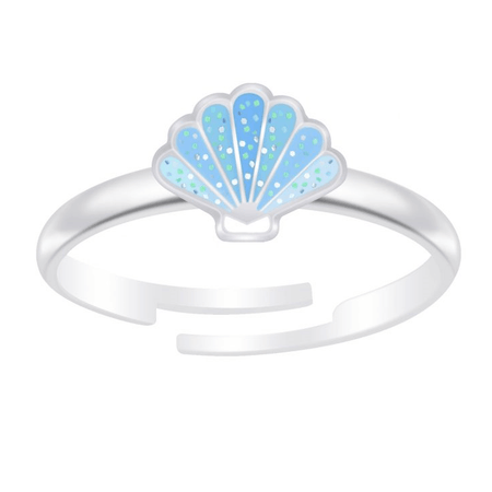 Children's Sterling Silver Adjustable 'Multicoloured Crystal Dolphin' Ring