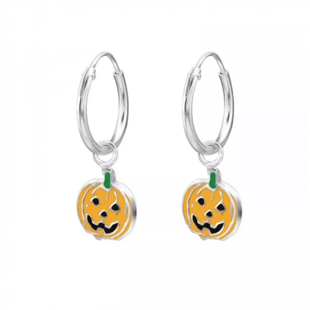 Children's Sterling Silver Set of 3 Pairs of Halloween Themed Stud Earrings