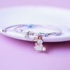 Children's Adjustable 'Bunny Rabbit' Wish Bracelet / Friendship Bracelet - Pink and Blue