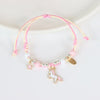 Children's Adjustable 'Pink Unicorn' Wish Bracelet / Friendship Bracelet