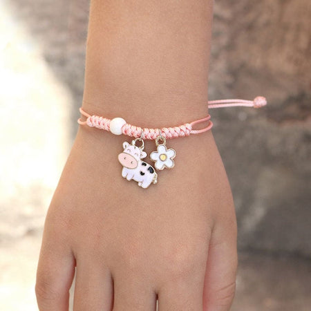 Children's Adjustable 'Pink Unicorn' Wish Bracelet / Friendship Bracelet
