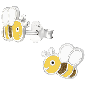 Children's Sterling Silver Buzzy Bee Stud Earrings