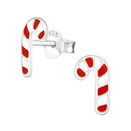 Children's Sterling Silver Diamante Christmas Tree Stud Earrings