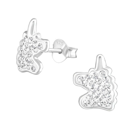 Children's Sterling Silver 'Beautiful Mermaid' Stud Earrings