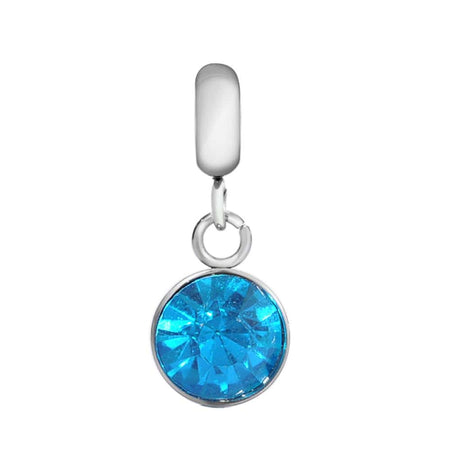 Children's 'September Birthstone' Sapphire Coloured Crystal Drop Charm