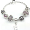 Teenager's 'Disco Queen' Age 13/16/18 Silver Plated Charm Bead Bracelet