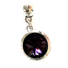 Adult's February Birthstone Amethyst Coloured Crystal Drop Charm