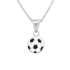 Children's Sterling Silver Football Pendant Necklace