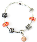 Gemini 'The Twins',  Zodiac Sign Silver Plated Charm Bracelet (May 21- June 20)
