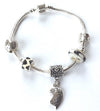 Adult's 'Granddaughter Half Heart Love Always' Silver Plated Charm Bracelet