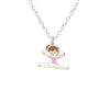 Children's Sterling Silver Gymnastics Girl Pendant Necklace