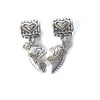 Mother and Daughter Split Heart Pendant Drop Charms