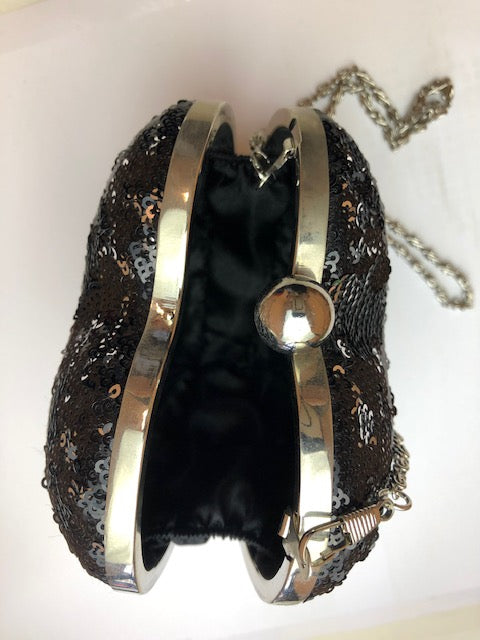 Harriet Heart Sequined Clutch Bag