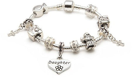 Girls First Holy Communion Silver Plated Charm Bracelet 2024
