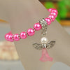 Children's 'Pink Angel' Stretch Bead Bracelet