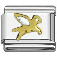 Stainless Steel 9mm Shiny Link with Pegasus Flying Horse for Italian Charm Bracelet