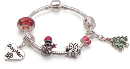 Children's 'Niece Christmas Dream' Silver Plated Charm Bracelet