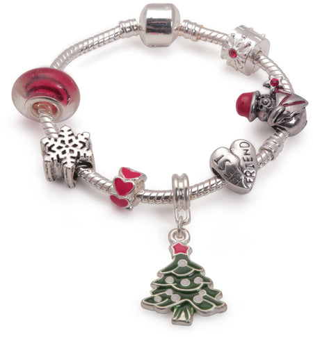 Adult's 'Gran Christmas Dream' Silver Plated Charm Bracelet