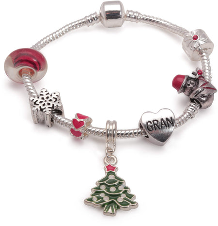 Adult's Teenagers 'Daughter Christmas Dream' Silver Plated Charm Bracelet