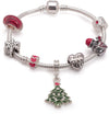 Adult's 'Grandma Christmas Dream' Silver Plated Charm Bracelet