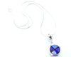 Silver Plated 'September Birthstone' Sapphire Coloured Crystal Pendant Necklace