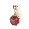 Adult July Birthstone Ruby Coloured Crystal Drop Charm