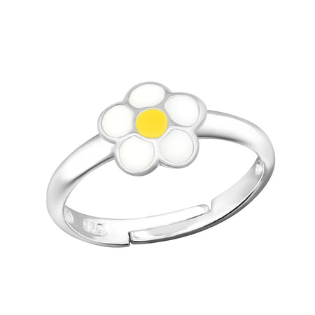 Children's Sterling Silver Adjustable Flower Ring