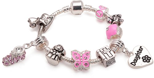 Daughter Christening charm bracelet