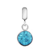 Children's 'March Birthstone' Aqua Coloured Crystal Drop Charm