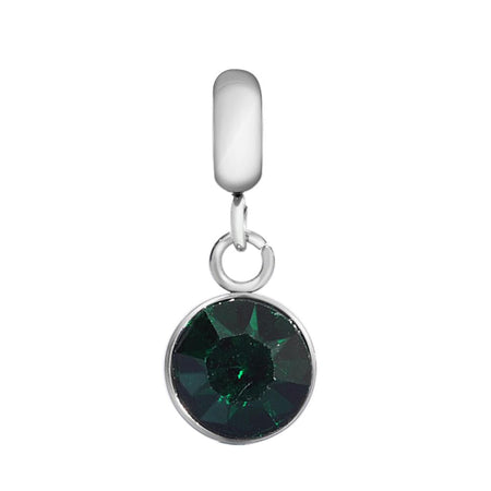 Emerald Green Natural Stone Pendant Necklace on Card - May