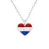 Children's Sterling Silver 'French Flag' Pendant Necklace