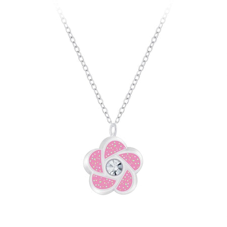 Children's Flower Girl 'Pink Butterfly' Silver Plated Charm Bead Bracelet