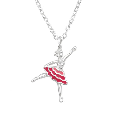 Children's Sterling Silver Christmas Candy Cane Pendant Necklace