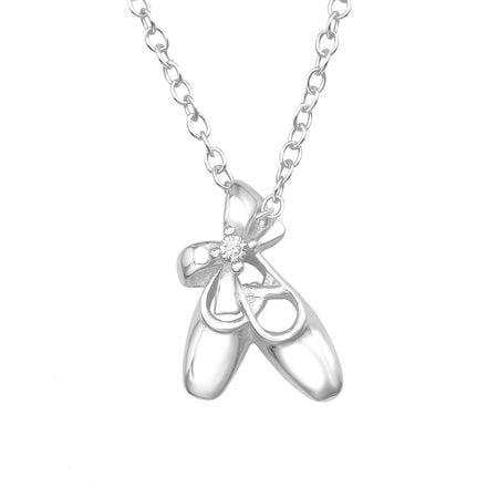 Children's Sterling Silver 'Clear Crystal Paw' Pendant Necklace