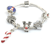 Children's Niece 'Christmas Wishes' Silver Plated Charm Bracelet